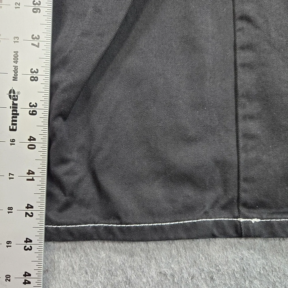 Heron Preston Pants Mens L 34x33 Black Carpenter Cargo Wide Leg Contrast Stitch